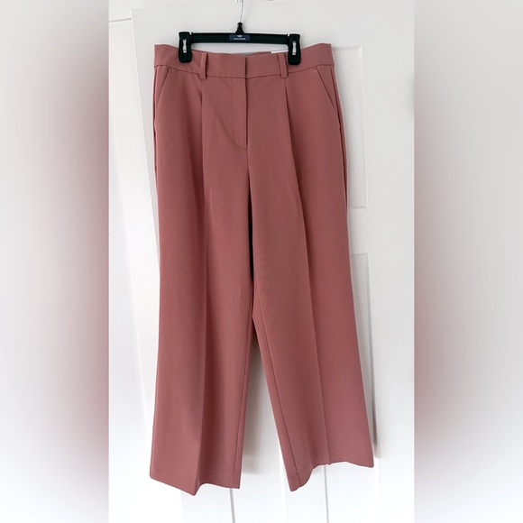 LOFT Pants - Loft Pink High Rise Wide Leg Trousers, Size 12 NWT